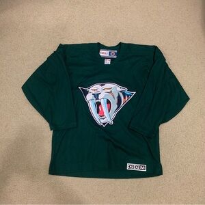 2000 CCM Nashville Predators Embroidered Practice Green Hockey Jersey Men Medium